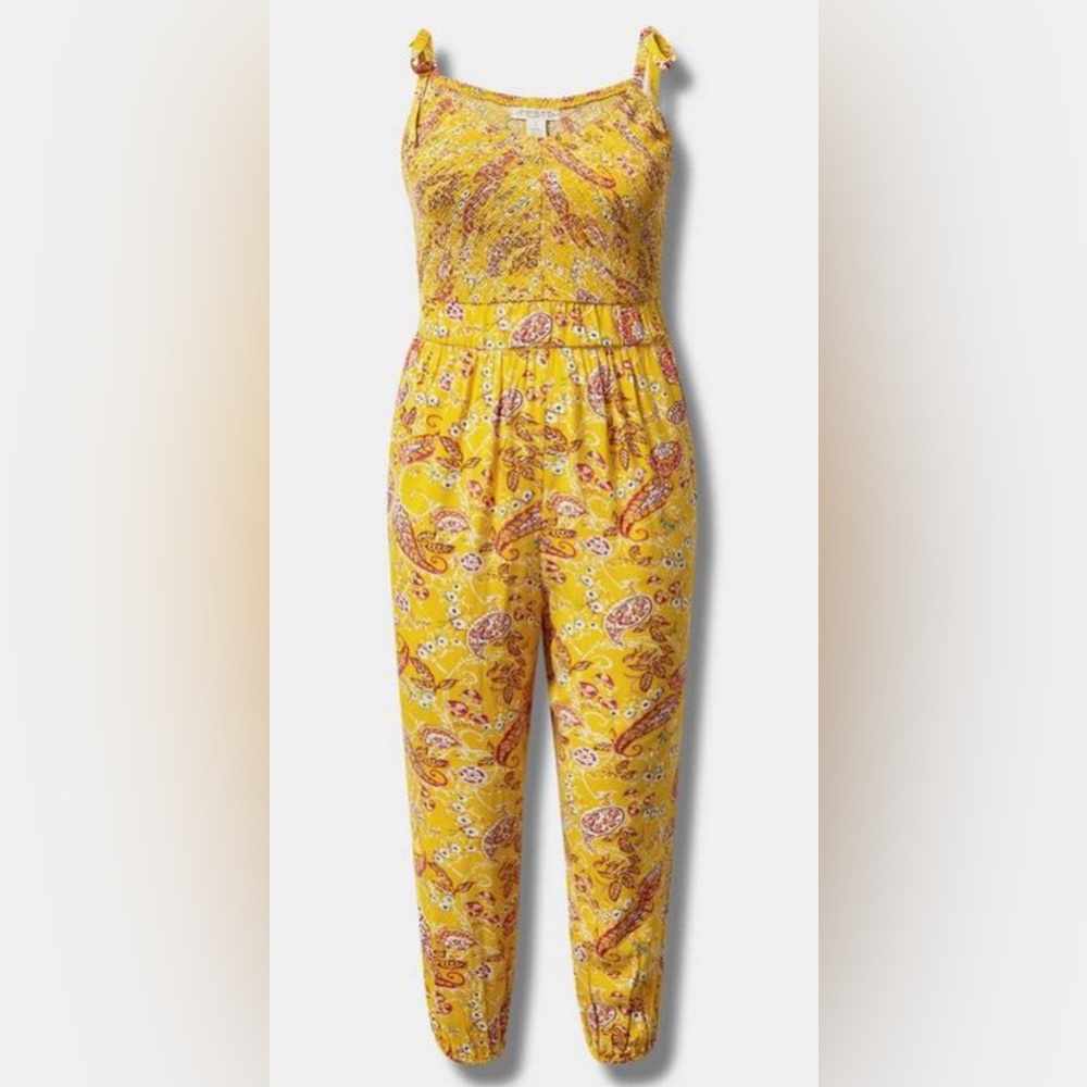 Torrid Paisley Cinch Leg Jumpsuit 1X